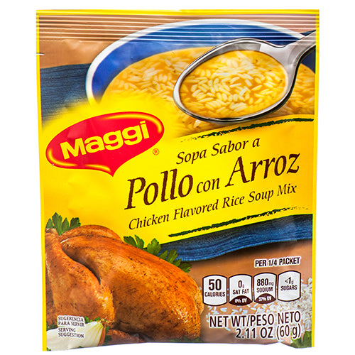 maggi soup chicken rice flavor - 2.1 oz - bulk 24 pack -- 24 per case