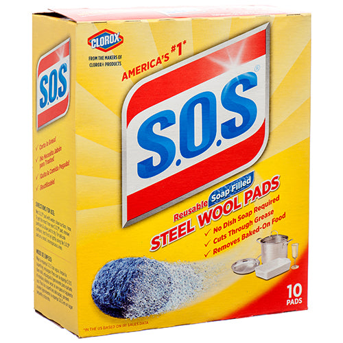 s.o.s soap pads 10ct - bulk  -- 6 per case