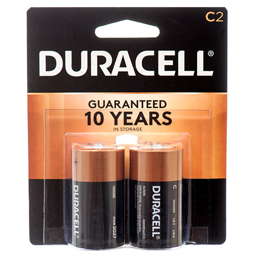 duracell c batteries - 2-pack -- 8 per box