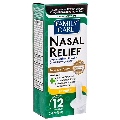 family care severe nasal relief spray - 0.5 oz -- 24 per case