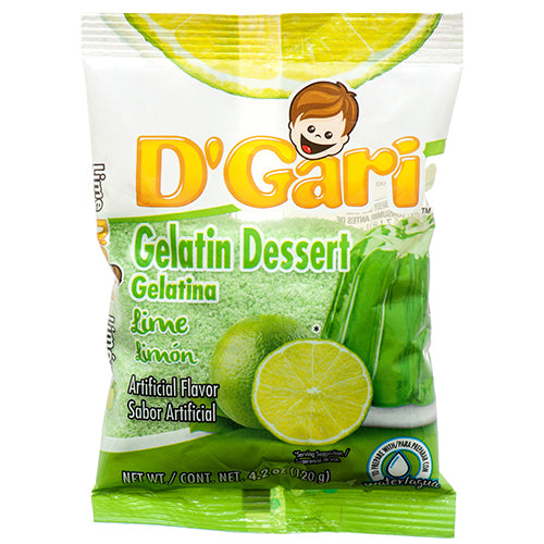 d gari water gelatin lime - 4.2 oz -- 24 per case