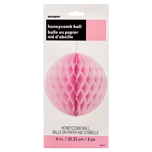 8 inch lovely pink honeycomb balls - -  -- 12 per box