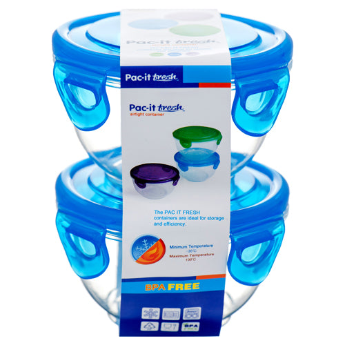 pac it fresh square food storage containers - 180ml -- 48 per case