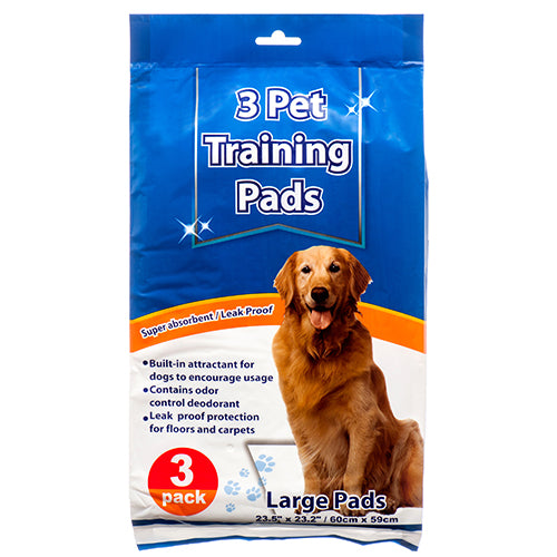 pet training pads - 3pcs - 23.5x23.2 -- 24 per case