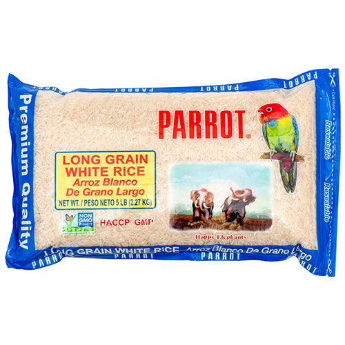 parrot long grain white rice - 5lbs -- 6 per case