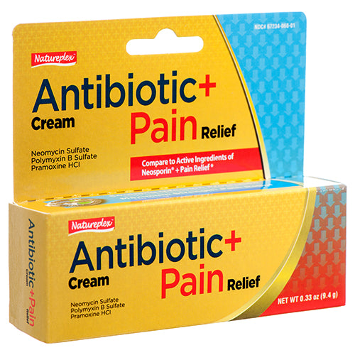 natureplex antibiotic pain relief cream 0.33 oz -- 24 per case