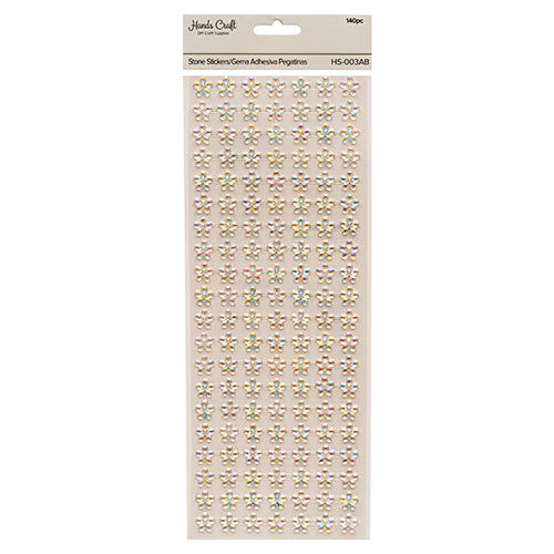 angels craft stone sticker flower clear - bulk - 300 pieces -- 12 per box