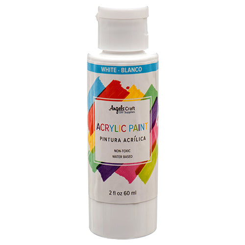 angels craft acrylic paint - white -- 12 per box