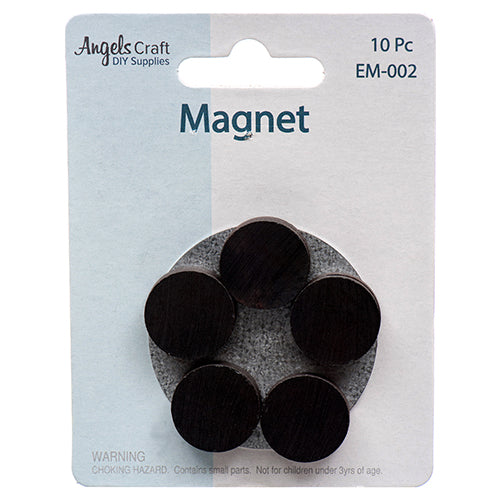 craft magnets round 2 cm - 10 pack  -- 12 per box