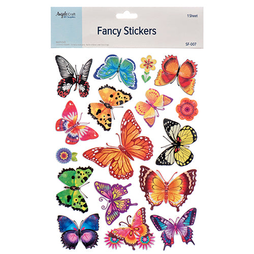 angels craft fancy sticker butterfly  -  -- 12 per box