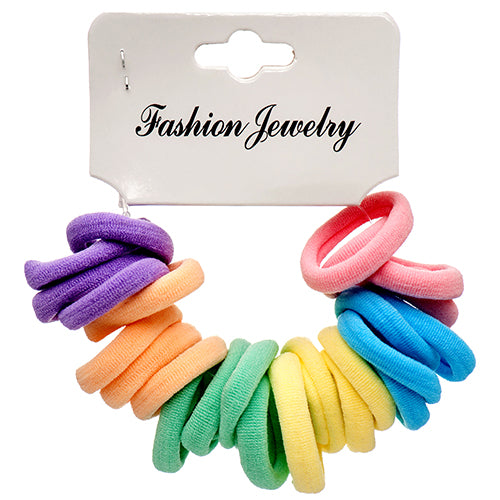 small assorted color hair ties - 600 pieces per case -- 12 per box