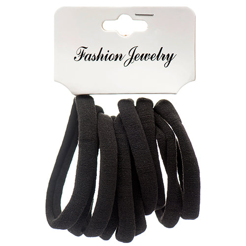 black hair ties - bulk aa pack -- 12 per box