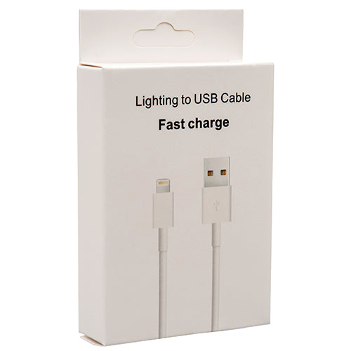 lighting usb cable for iphone 5-8 - fast charge  -- 12 per box