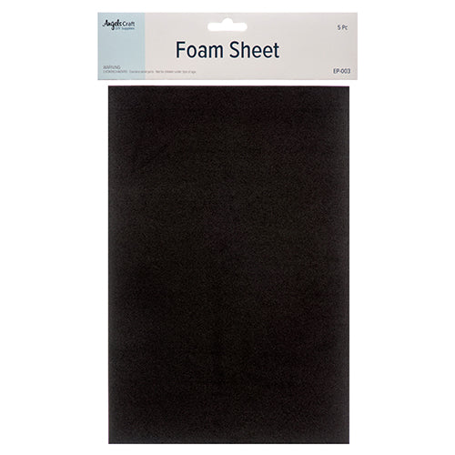 black craft foam sheets 8x11 5/8 - aa pack -- 12 per box