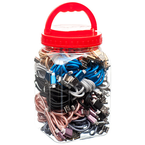 micro-usb cables assorted colors - 576 pack in jar -- 36 per box