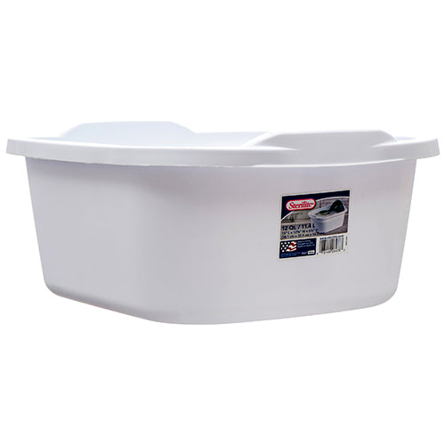 sterilite 12 quart dishpan - white -- 8 per case