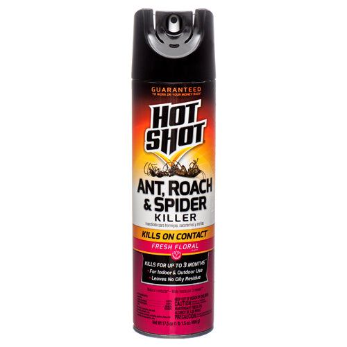 hot shot ant, roach, & spider fresh floral scent - 17.5 oz -- 12 per case