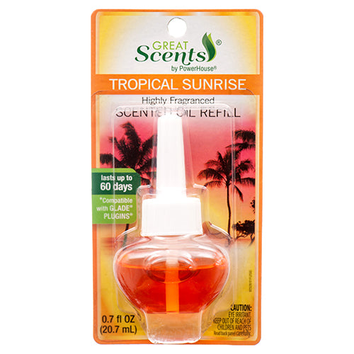 great scents air fresh plug-in tropical sunrise scent  -- 12 per case