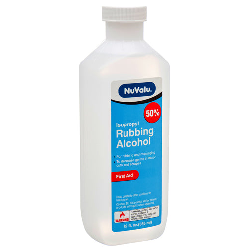 nuvalu isopropyl rubbing alcohol 50 12 oz -- 24 per case