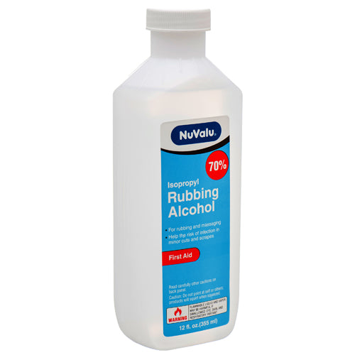 nuvalu isopropyl rubbing alcohol 70 12 oz -- 24 per case