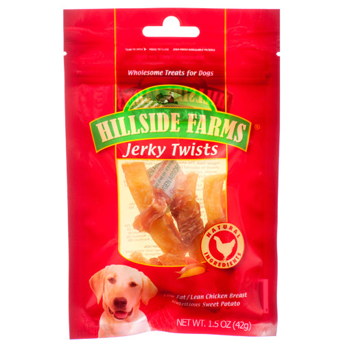 hillside farms chicken & sweet potato jerky twist -- 48 per case