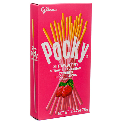 pocky strawberry snack - 2.47 oz  -- 10 per box