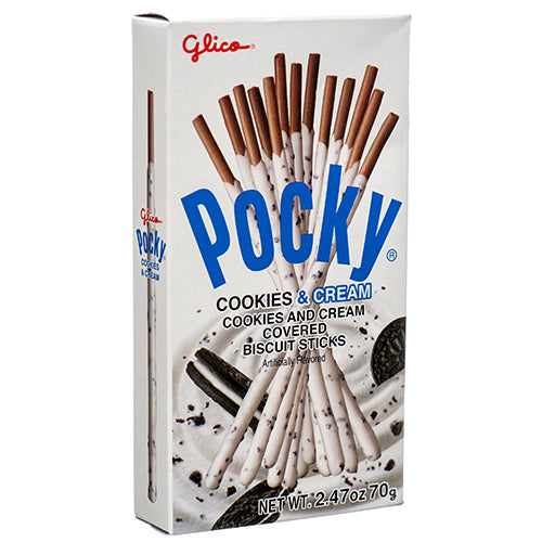 pocky cookies & cream 2.47 oz - 120 pack -- 10 per box