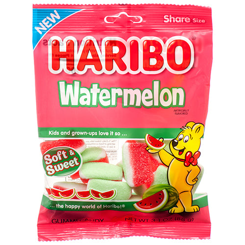 haribo watermelon gummi candy - -  -- 12 per case