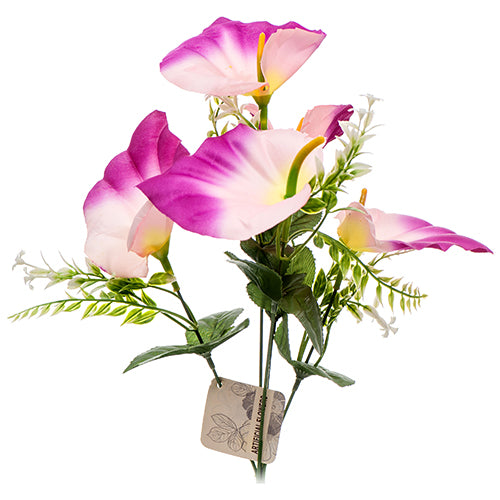 real touch calla lily bouquets - 5 flowers -- 24 per case