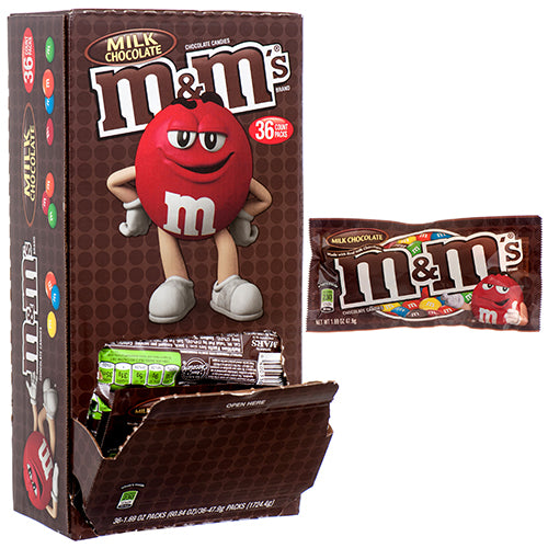 m&m plain chocolate - bulk  -- 36 per box