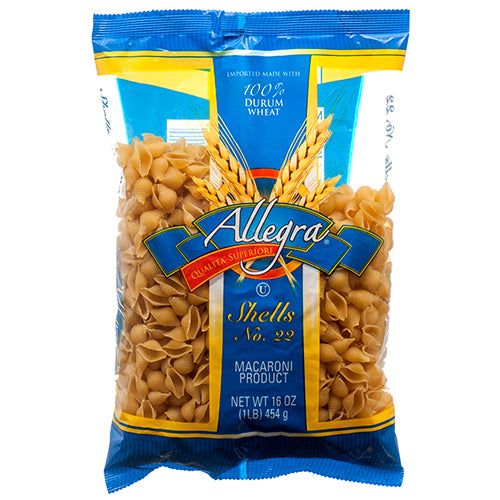 allegra pasta shells - 16 oz -- 20 per case