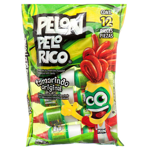 pelon pelo rico reg 12pk - spicy mexican candy -- 24 per case