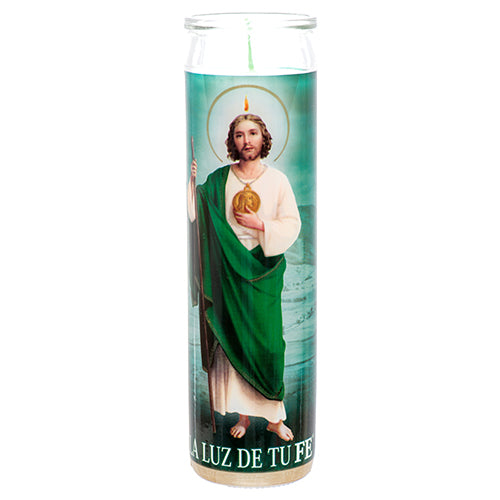 handcrafted religious candles - san judas tadeo - 12/pack -- 12 per case