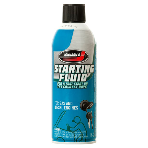 johnsen's starting fluid 10.7 oz - 25% ether -- 12 per case