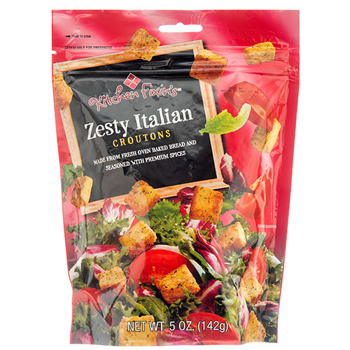 kitchen fixins zesty italian croutons - 5 oz  -- 12 per case