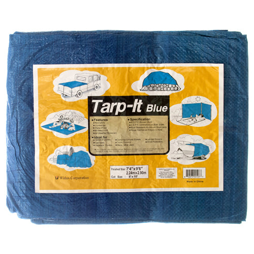 8 x 10 blue heavy duty tarpaulin -- 1 per box