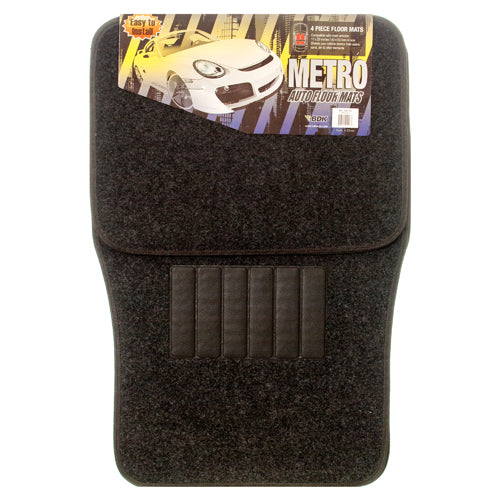 auto mat4pc bronz dark gray floor mats - -  -- 10 per case