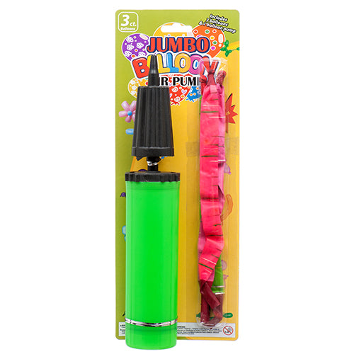 jumbo air balloon pump with 3 balloons -- 24 per box