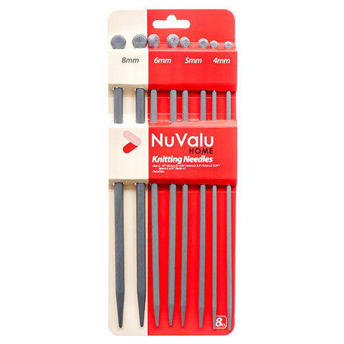 nuvalu knitting needles 10 - 4/5/6/8mm set - bulk 48 -- 24 per box