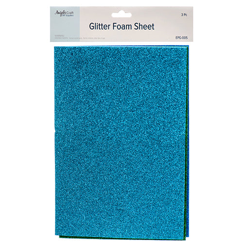 angels craft foam sheet 8x11 5/8 - 120 pack - glitter assortment -- 12 per box