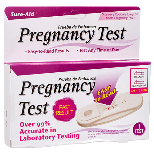 sure-aid pregnancy test - fast results -- 24 per case