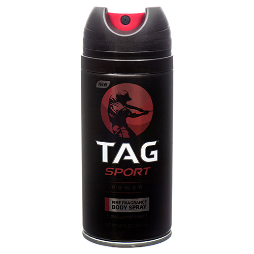 tag sport body spray power 3.5 oz -- 12 per case