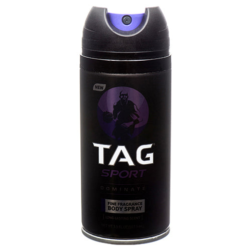 tag sport body spray dominate 3.5 oz -- 12 per case