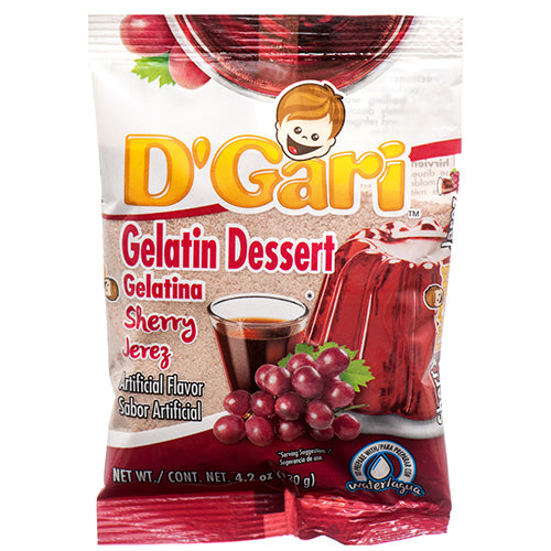 d gari water gelatin sherry jerez 4.2z -- 24 per case