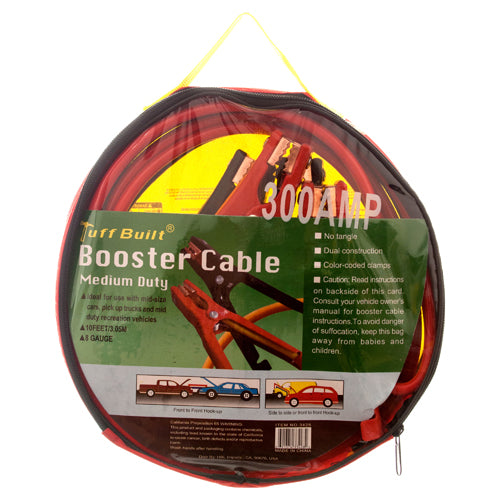 booster cables 10ft 8 guage 300amp with carrying case -- 12 per case