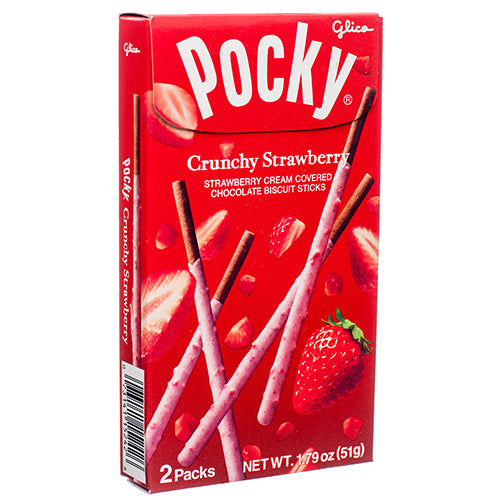 pocky crunchy strawberry 1.79 oz  -- 10 per box