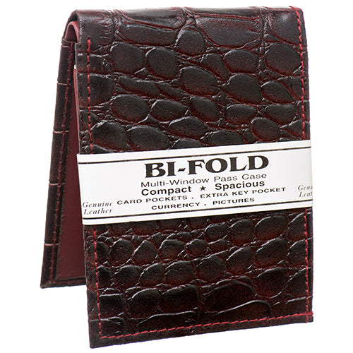 men's embossed leather wallets - assorted colors - aa pack -- 12 per box