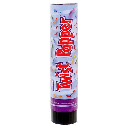 twist poppers - 7.5 inch - party supplies -- 24 per box