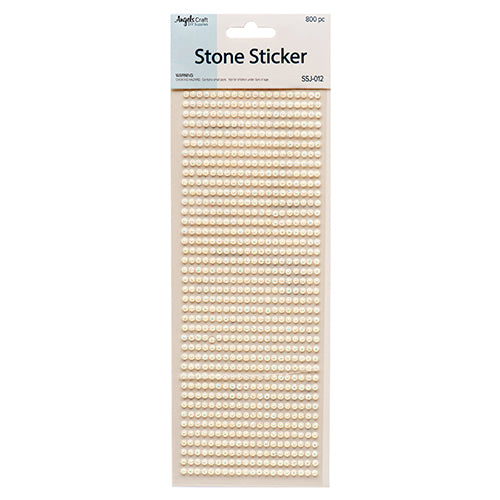 craft sticker dot stones clear - -  -- 12 per case