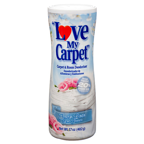 love my carpet room deodorizer - fresh linen -- 12 per case